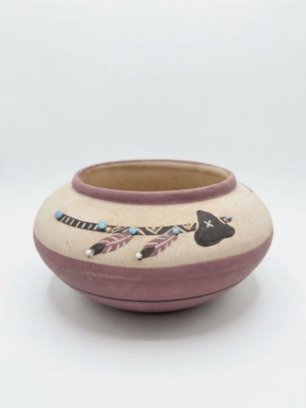 Vintage Betty Selby Hand-Painted Southwestern Pueblo Art Pottery Pot – Signed